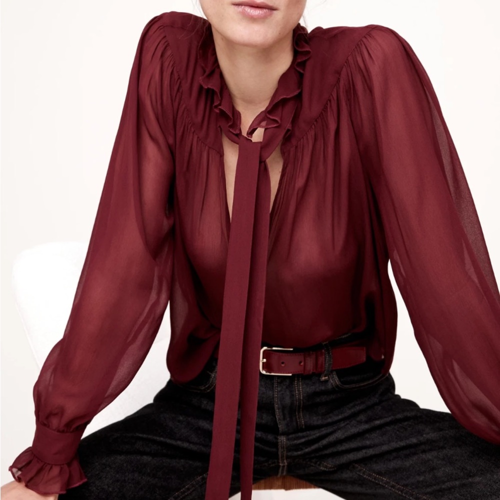 Banana Republic Deep Burgundy Women's Blouse